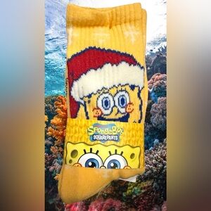 Nickelodeon SpongeBob SquarePants Christmas crew socks Santa Patrick Squidward